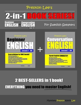 Paperback Preston Lee's 2-in-1 Book Series! Beginner English & Conversation English Lesson 1 - 60 For Swedish Speakers Book