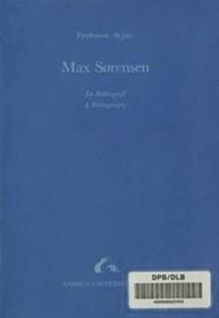 Paperback Professor, Dr. Jur. Max Sorensen: A Bibliography Book