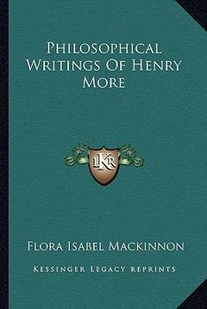 Paperback Philosophical Writings Of Henry More Book