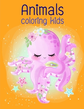 Animals coloring kids: Christmas Book ,Easy and Funny Animal Images (baby learning)