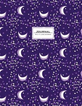Paperback Journal (Diary, Notebook): 8.5 x 11, lined. Purple Crescent. Soft Cover (Large Journal To Write In) Book