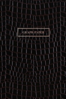 Graph Paper: Executive Style Composition Notebook - Black Alligator Skin Leather Style, Softcover 6 x 9 - 100 pages (Office Essentials)