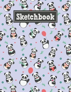 Sketchbook: 8.5 x 11 Notebook for Creative Drawing and Sketching Activities with Unique Panda Themed Cover Design