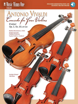 Paperback Vivaldi - Concerto for Four Violins in B minor, Op. 3, No. 10, RV580 (Music Minue One for Violin) Book/Online Audio Book
