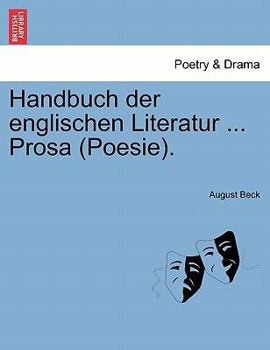 Paperback Handbuch der englischen Literatur ... Prosa (Poesie). Book