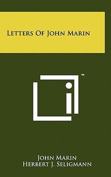 Hardcover Letters of John Marin Book