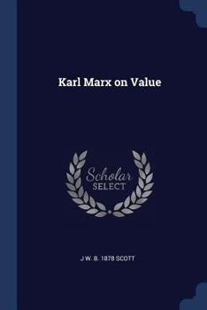 Paperback Karl Marx on Value Book