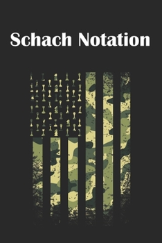 Paperback Schach Notation: Schach Scorebook mit 110 Seiten. USA Flagge. [German] Book
