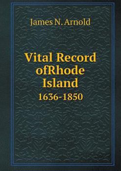 Paperback Vital Record ofRhode Island 1636-1850 Book