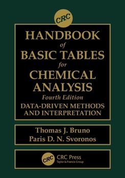 Paperback CRC Handbook of Basic Tables for Chemical Analysis: Data-Driven Methods and Interpretation Book