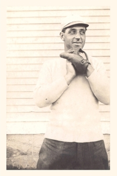 Paperback Vintage Journal Vintage Baseball Player with Glove Book