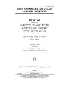Review nominations for USDA, CFTC, and Farm Credit Administration