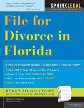 Paperback File for Divorce in Florida Book