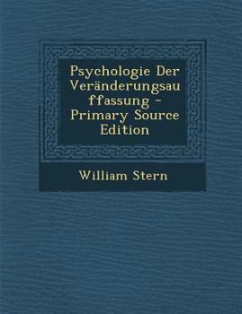 Paperback Psychologie Der Veranderungsauffassung [Polish] Book