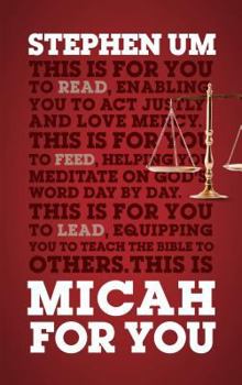 Hardcover Micah for You: Acting Justly, Loving Mercy Book