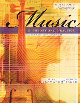 Spiral-bound Workbook to Accompany Music in Theory and Practice, Volume 2 Book