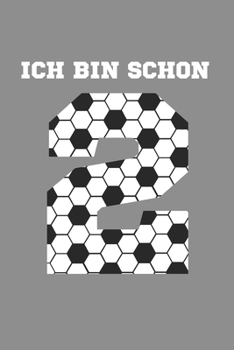 Notizbuch A5 (6X9zoll) Kariert 120 Seiten: Fu�ball 2. Geburtstag Geschenk Jungen 2 Jahre Mannschaft