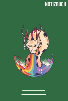 Notizbuch Liniert Regenbogen Drache: A5 Notizbuch / Notebook - 111 Seiten - Extra Kalender 2020 - Einzigartig - Liniert - Linien - Linie - Geschenk - Geschenkidee