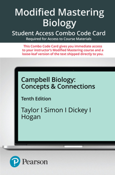 Printed Access Code Modified Mastering Biology with Pearson Etext -- Combo Access Card -- For Campbell Biology: Concepts & Connections Book