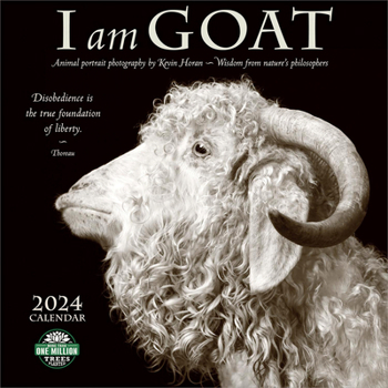 Calendar I Am Goat 2024 Wall Calendar: Animal Portrait Photography by Kevin Horan and Wisdom from Nature's Philosophers Book