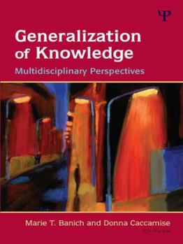 Paperback Generalization of Knowledge: Multidisciplinary Perspectives Book