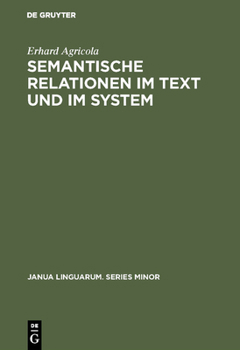 Hardcover Semantische Relationen im Text und im System [German] Book