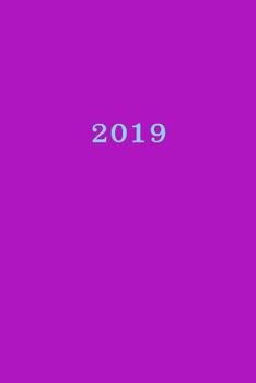 Paperback 2019: Kalender/Terminplaner: 1 Woche auf 2 Seiten, Format ca. A5, Cover lila [German] Book