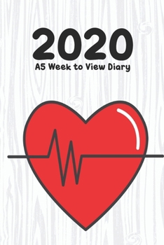 Paperback 2020 A5 Week to View Diary: 6" x 9" - 52 Pages Book