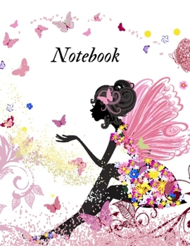 Paperback Notebook: College Ruled Lined style notebook w. Fairy cover theme Book