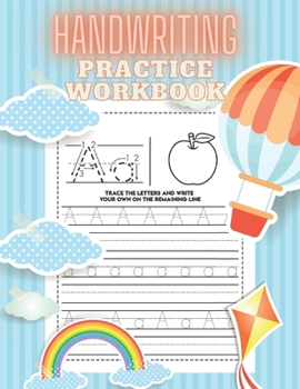 Paperback handwriting practice workbook: 100 Blank handwriting practice paper with dotted lines Book
