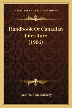 Handbook of Canadian Literature
