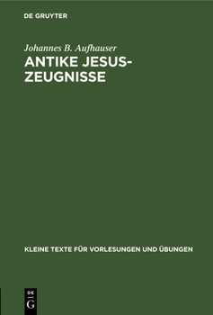 Hardcover Antike Jesus-Zeugnisse [German] Book