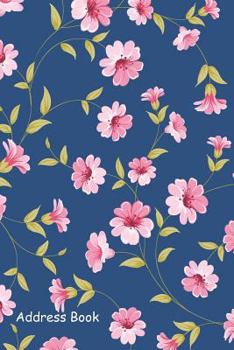 Paperback Address Book: Include Alphabetical Index with Blue Floral Pattern Cover Book