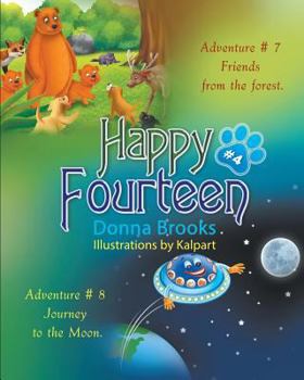 Paperback Happy Fourteen # 4: Friends from the forest Journey to the Moon Book