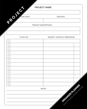 Paperback Matthew D. Publishing Project Planner: Project Management Forms Start Date End Date Notebook or Project Descriptions Plan Journal and Organize Notes f Book