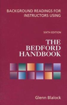 Paperback Background Readings for Instructors Using the Bedford Handbook Book