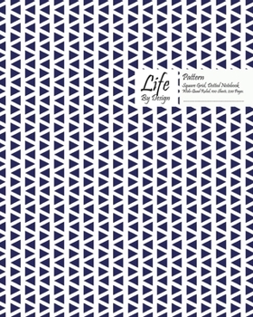 Paperback Traingle Pattern Square Grid, Quad Ruled, Composition Notebook, 100 Sheets, Large Size 8 x 10 Inch Blue II Cover Book