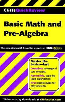Paperback Cliffsquickreview Basic Math and Pre-Algebra Book