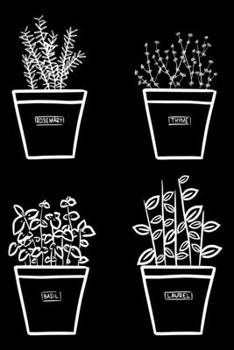 A Bunch Of Fresh Herbs Notebook: Wide Ruled Line Paper Pages Journal 6 x 9 Inches (15,2 x 22,9 cm) – Hobby Cook Gift Idea – Diary, Photo Album or Recipes Booklet (FOOD PRINT)