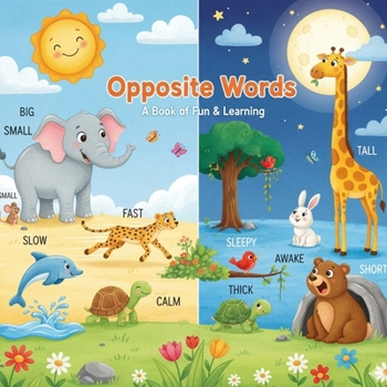 Paperback Opposite Words: Learn Opposites with Fun Animals Book
