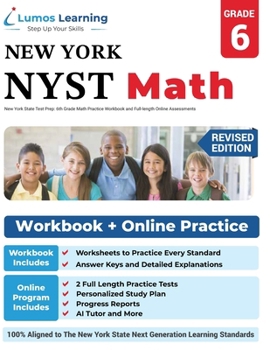 Paperback New York State Test Prep: 6th Grade Math Practice Workbook and Full-length Online Assessments: NYST Study Guide Book