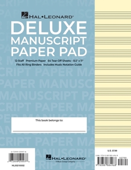 Paperback Manuscript Paper (Deluxe Pad)(Blue Cover) Book