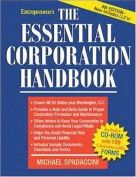 Paperback The Essential Corporation Handbook Book