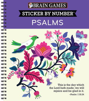 Spiral-bound Brain Games - Sticker by Number: Psalms Book