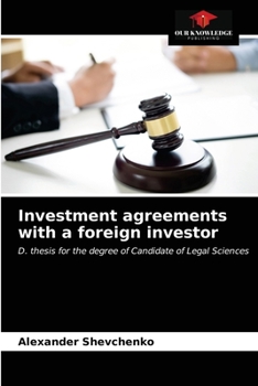 Paperback Investment agreements with a foreign investor Book