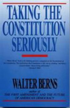 Paperback Taking the Constitution Seriously Book
