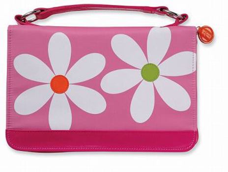 Misc. Supplies Daisy Bible Cover for Girls, Zippered, with Handle, Microfiber, Pink, Medium Book