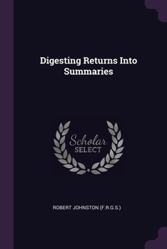 Paperback Digesting Returns Into Summaries Book
