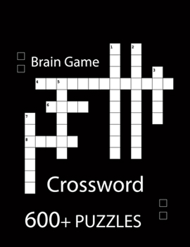 Paperback Brain Game Crossword 600+ puzzles: A Fun and Challenging Puzzle Book