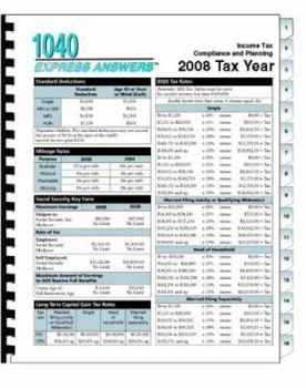Spiral-bound 1040 Express Answers: Income Tax Compliance and Planning 2007 Tax Year Book